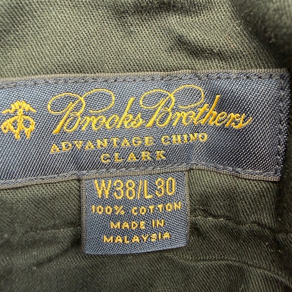 Brooks Brothers Advantage Chino Clark Pants Mens 38x30 Gray Casual Dress - Picture 2 of 9
